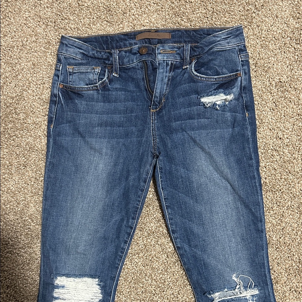 Joe's Jeans Dark Blue Distressed Skinny Jeans